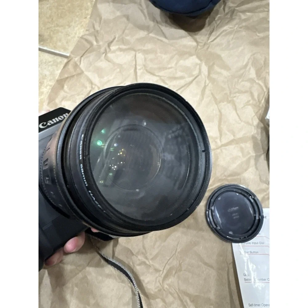 Canon EOS 650 35mm‎ Film Camera 52mm Haze L, 50mm 100-300mm Lens New Battery EUC
